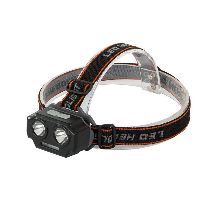 Lanterna pentru cap, Verk Group, LED, Negru