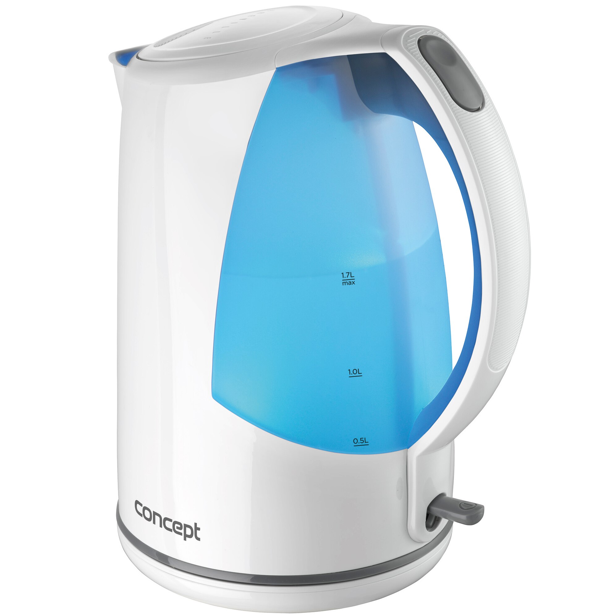 Fierbator Concept RK2350, 2200 W, 1.7 l, Colour Light, Baza rotativa, Alb