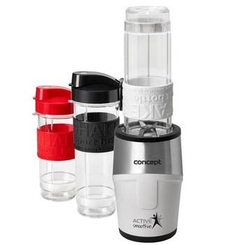 Mini Blender Concept SM-3380, 500 W, 23000 rpm, Smoothie, 2 recipiente 570 ml, 1 recipient 400 ml, Fara BPA, Alb Mini Blender Concept SM-3380, 500 W, 23000 rpm, Smoothie, 2 recipiente 570 ml, 1 recipient 400 ml, Fara BPA, Alb