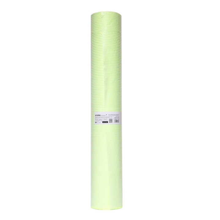 Rola cearceaf pentru patul de cosmetica din hartie impermeabila 58cm x 50m, Athina verde