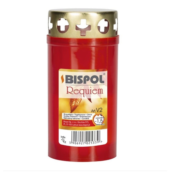 Комплект от 20 свещника с Bispol V2 Cap Red