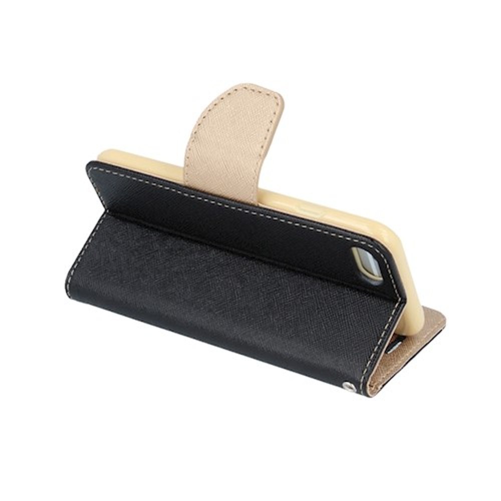 Husa de protectie, Smart Fancy, Pentru Samsung Galaxy A13 4G, Negru/Bej