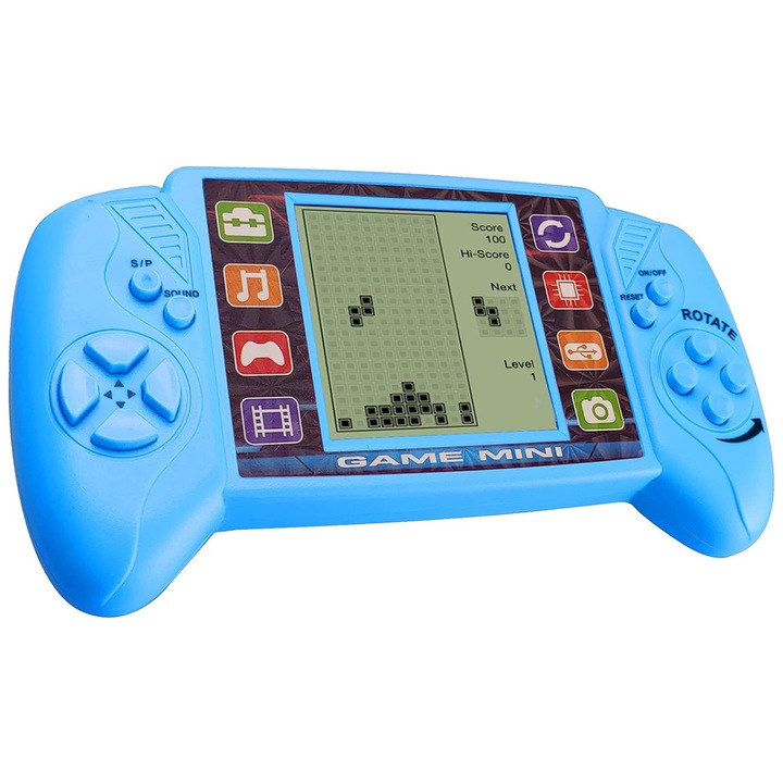 Consola de joc Tetris, Yefound®, Controller, Albastru