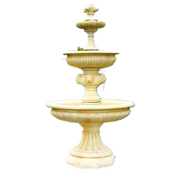 Артезиански фонтан Голям, декоративен, класически, / модерен, с метален пръстен, 1001R, за Градина / Тераса, Външен / Вътрешен, Височина 280 см, Включени аксесоари