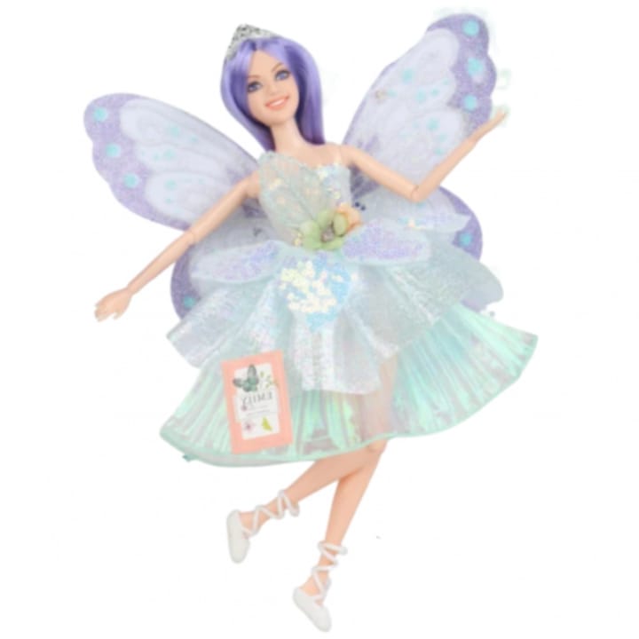 Emily baba, Mozgatható kötésekkel, Loka®, Butterfly modell, Lila szín, 32,5x28x6 cm