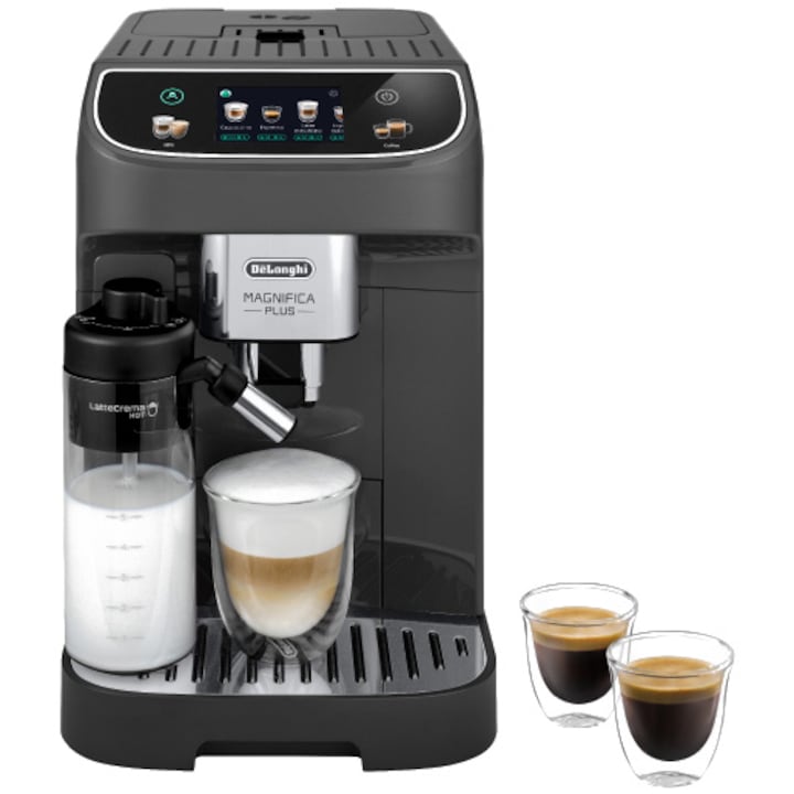 DeLonghi ECAM320.61G Automata kávéfőző, 1450 W teljesítmény, víztartály kapacitása 1,8 l, kijelző, Szürke