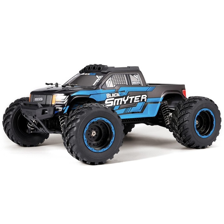 BlackZon Smyter MT 1/12 Scale 4WD Electric Monster Truck Model Car, Син