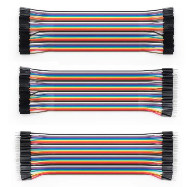 Dupont kábelkészlet 40 vezetékkel, 10 különböző színben, hossza 30 cm - Anya - Apa