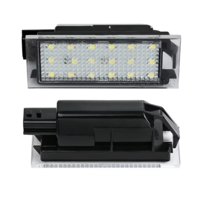 Set 2 Lampi Numar LED Canbus Fara Eroare Compatibil Renault Megane Hatchback Laguna Master Clio Kangoo