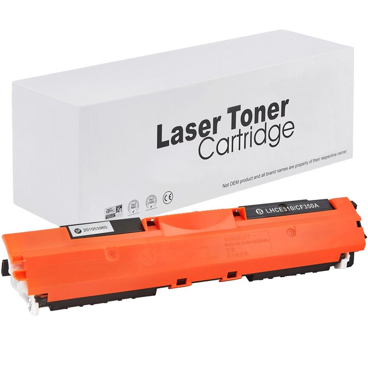 Cartus toner compatibil 126A CE310A, negru (black), HP Color LaserJet Pro CP1025, CP1025nw, Pro 100 MFP M175, M176n, M177fw, Pro 200 MFP M275 1200 pagini