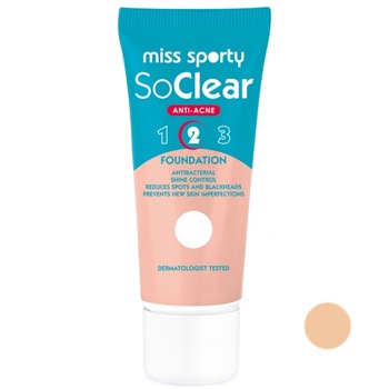 Fond de ten Miss Sporty So Clear 02 Medium, 30 ml Fond de ten Miss Sporty So Clear 02 Medium, 30 ml