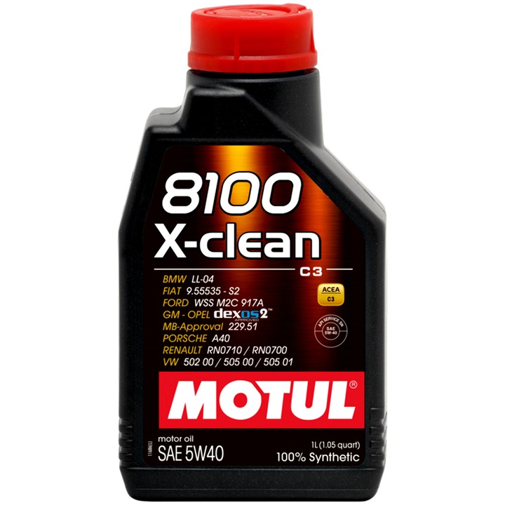 Моторно масло Motul 8100 X-clean, 5W40, 1л
