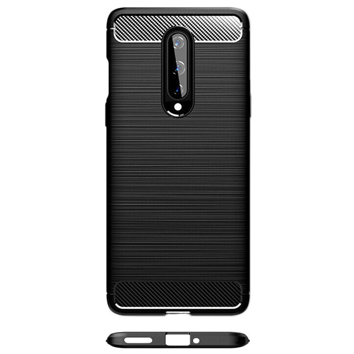 Husa OnePlus 8 Techsuit Carbon Silicone, negru