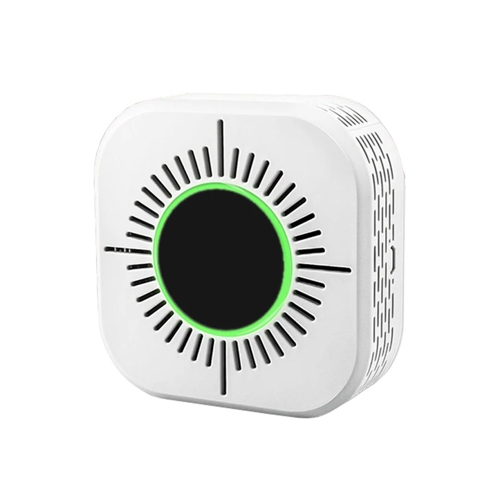 Detector si alarma de fum wireless cu senzor pentru monoxid de carbon