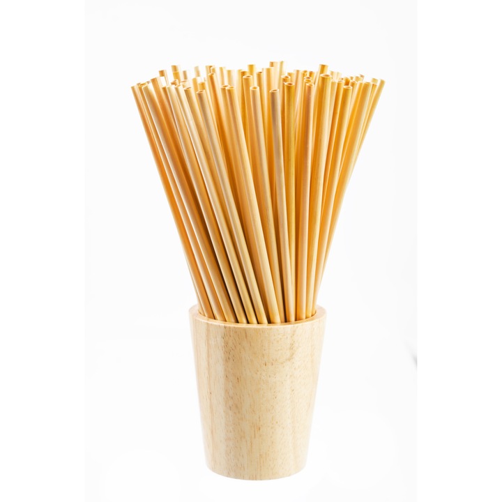 Paie de baut din tulpini de grau 14 cm, 200 bucati, naturale, ecologice si biodegradabile, produs romanesc sustenabil