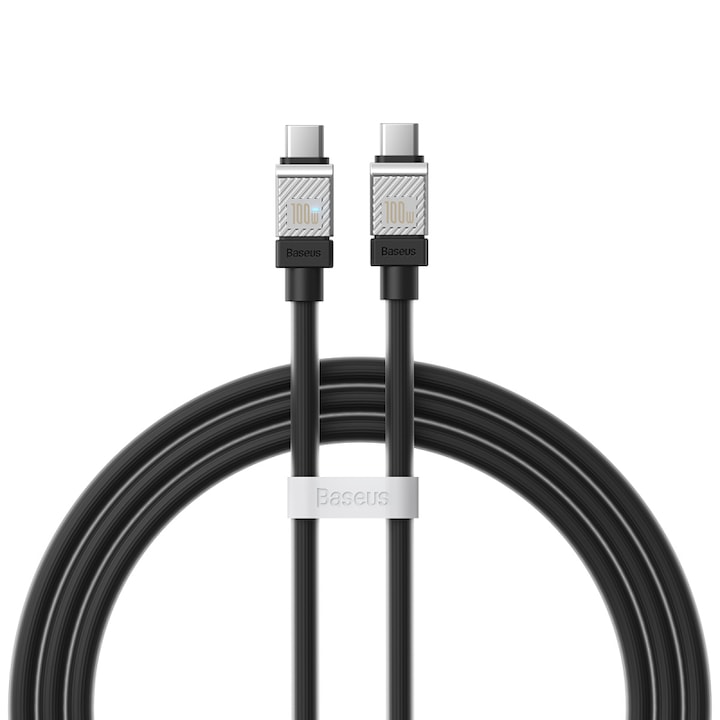 Baseus CoolPlay USB-C - USB-C kábel, 100W, 2m, Fekete
