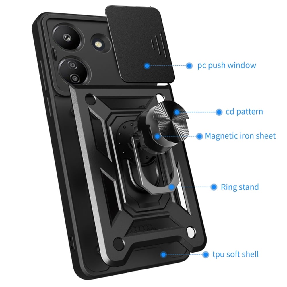 Husa pentru Xiaomi Redmi 13C / Poco C65 - Techsuit CamShield Series - Black