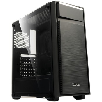 Carcasa SPACER TOP-GLASS, Middle Tower, ATX, fara sursa, sticla securizata