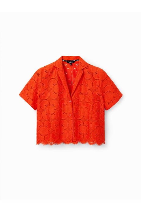 Дамска риза, Desigual, 302485093, Полиамид, Оранжев