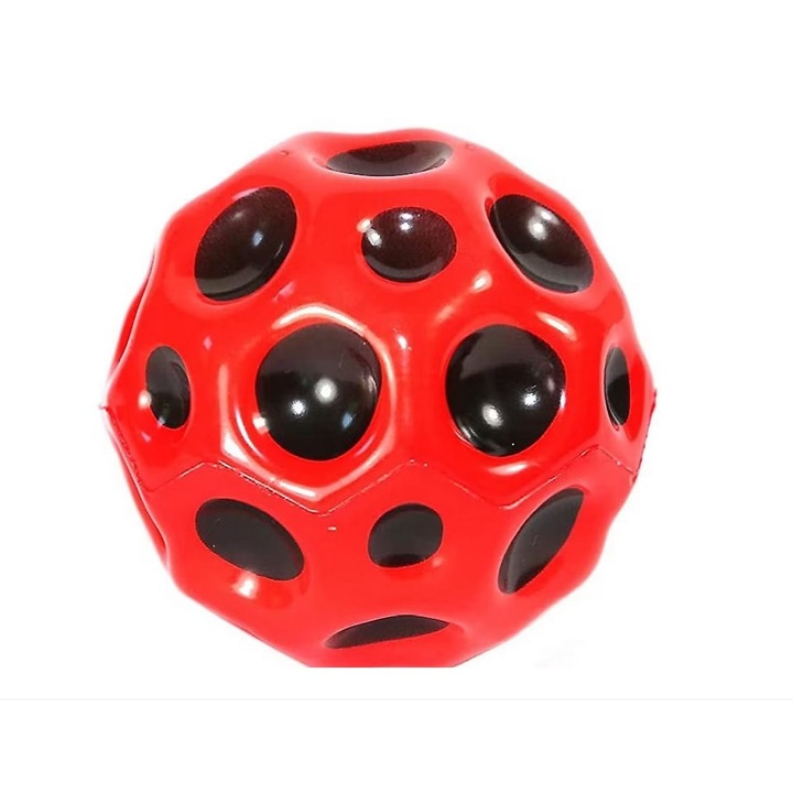 Hiperelasztikus labda, Space Moon Ball, 7 cm, piros