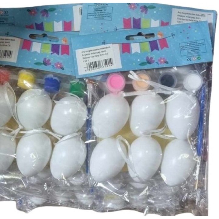 Accesorii decorative, 6 oua, Alb