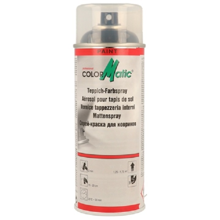 Spray covoras auto Colormatic 1K Tep-Colour Spray, negru, 400 ml