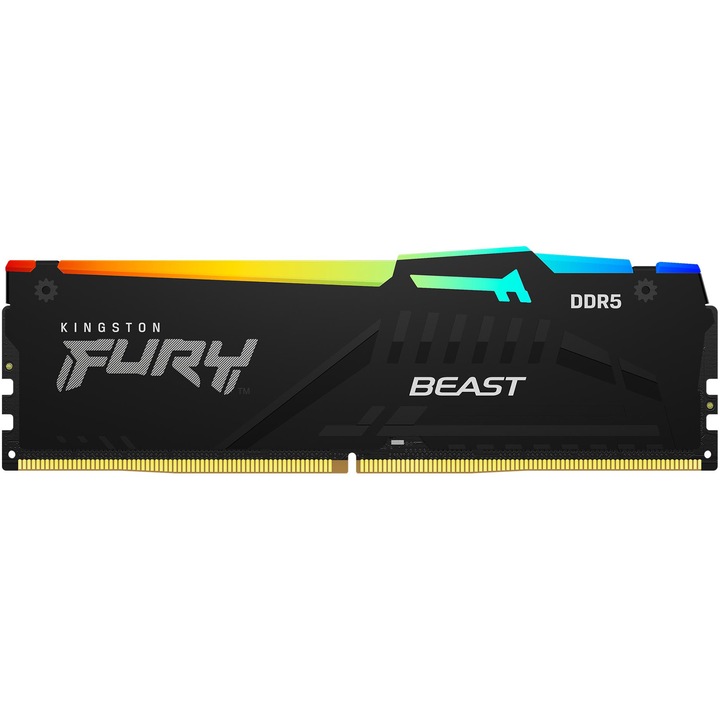Памет Kingston FURY Beast RGB 16GB, DDR5, 5600MHz, CL36, DIMM