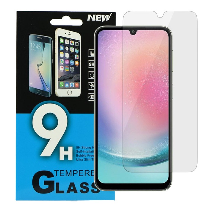 Samsung Galaxy A24 / A25 előlapi üvegfólia, edzett, 9H, 0,3mm, SM-A246, SM-A256