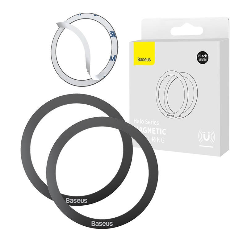 Inel magnetic MagSafe Baseus Halo pentru telefoane, negru