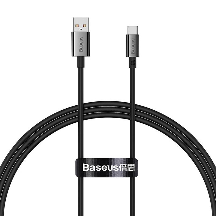 Baseus Superior USB - USB-C kábel, 100W, 1m, Fekete