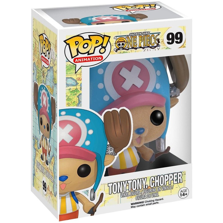Figurina - Pop! One Piece - Tony Tony Chopper Flocked, Multicolor, 10 cm