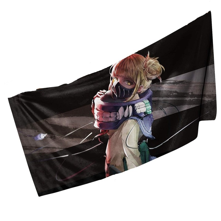 Prosop de plaja My Hero Academia, din catifea, uscare rapida, dimensiune mare 140x70CM, model anime