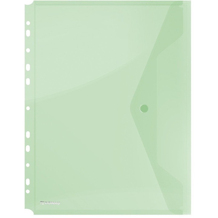 Mappa Donau gombbal és euro perforációval, GREEN, op. 12