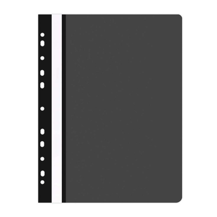 Папка Donau с прозрачно лице с европерфорация, ЧЕРЕН, опаковка 20