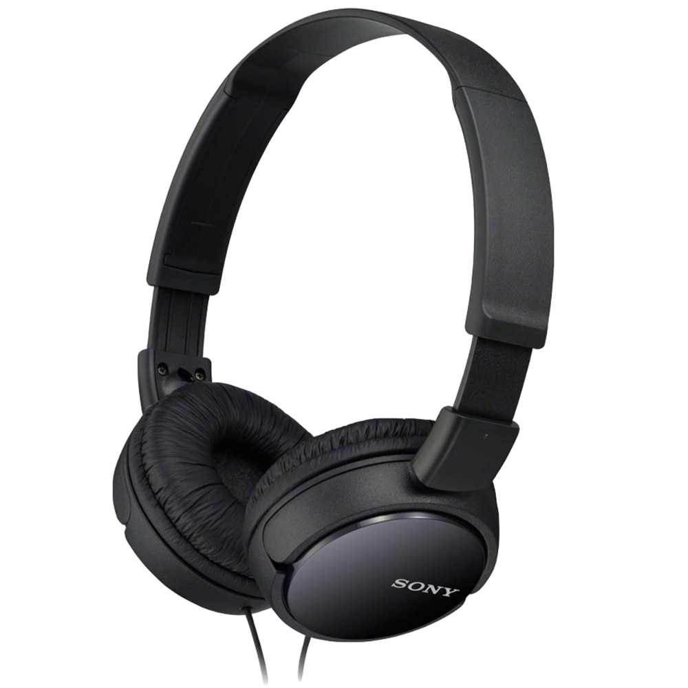 Casti On Ear Sony MDR-ZX110APB, Cu fir, Microfon, Negru