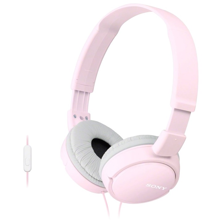 Аудио слушалки Sony MDRZX110APP, Тип DJ, Телефонен контрол, Розови/Pink