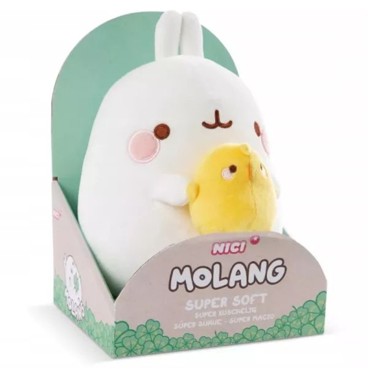 Nici: Molang nyuszi plüssfigura Piu Piu csibével díszdobozban - 24 cm