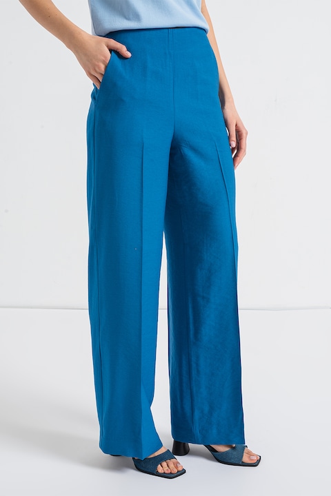 United Colors of Benetton, Панталон с широк крачол и джобове, Ледено синьо