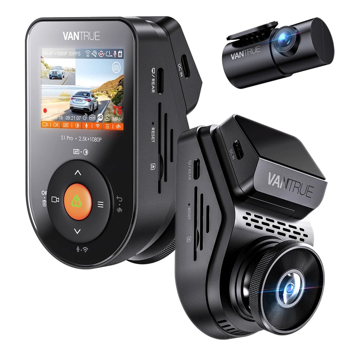 Vantrue S1 Pro Dual Dash Cam Front-Rear, 1440P + LTE модулен пакет