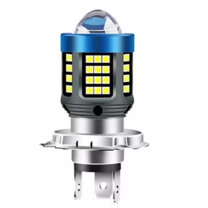 H4 LED izzó Moto ATV Scooter fényszóróhoz két fázissal 61 SMD, 6000K, 160W, BZRSH