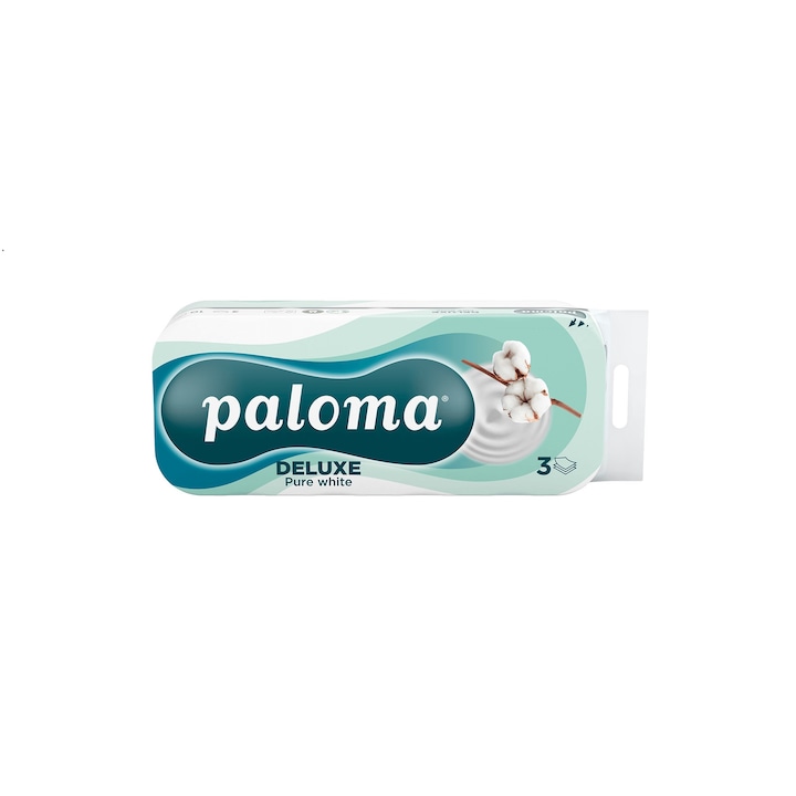 Paloma Deluxe Pure White toalettpapír, 3 rétegű, 10 tekercs