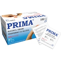 Set 5 Tampoane PPSB impregnate cu alcool izopropilic 70%, pentru curatarea pielii, 100 bucati