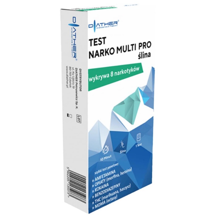 Test antidrog Multitest Pro Saliva - 8 substante