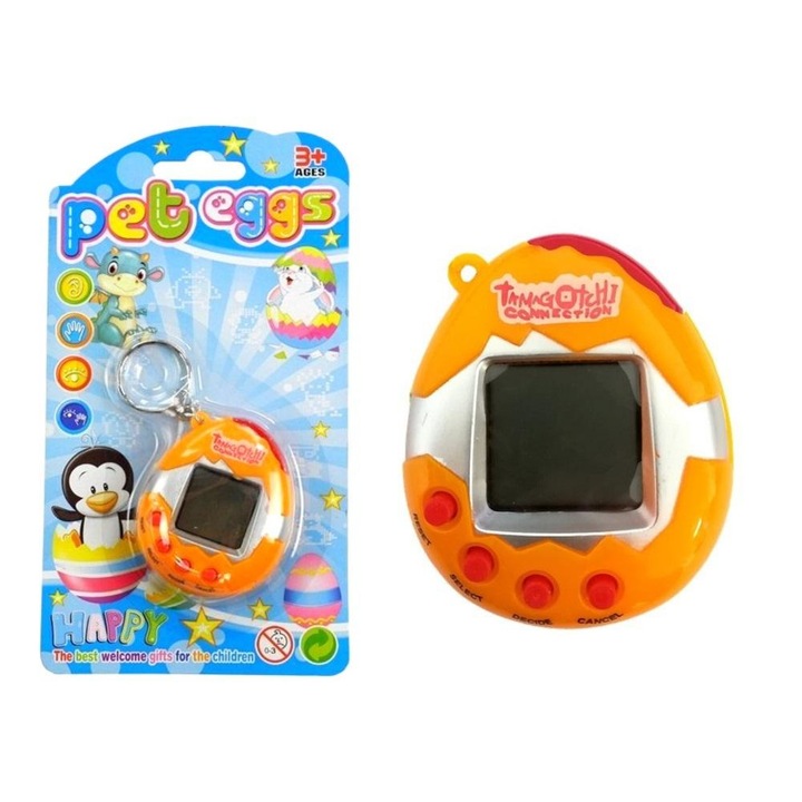 Игра "Тамагочи", Пластмаса, Оранжев, 3 години+