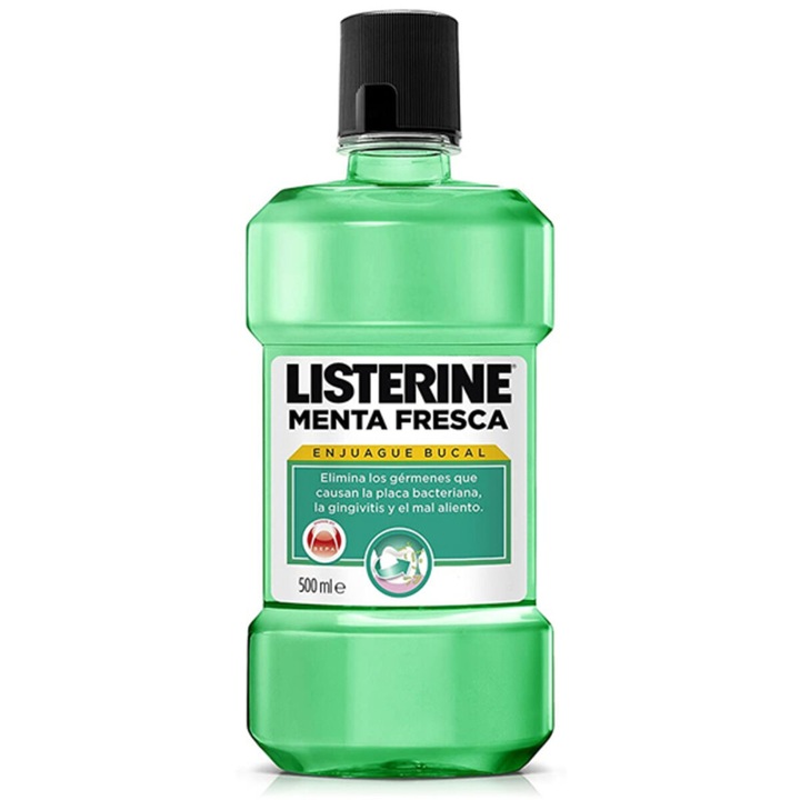 Вода за уста Listerine Fresh Mint, унисекс, 500 мл