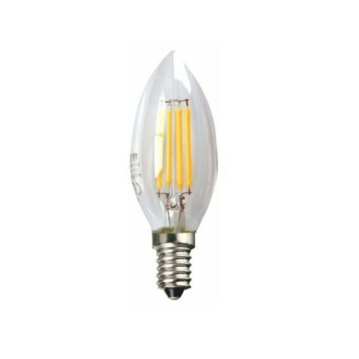 Bec LED Silver Electronics, E14, 4W, 3000K