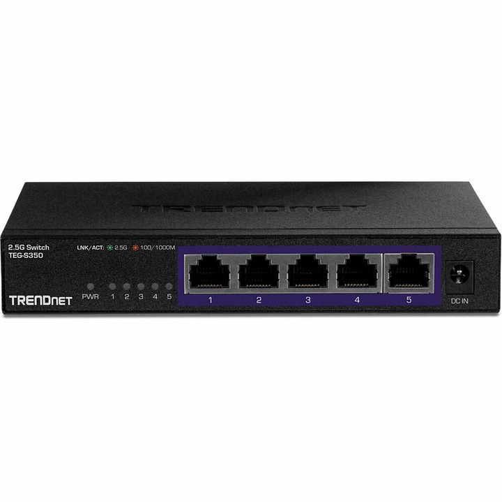 Switch Trendnet, Gigabit Ethernet, RJ-45, Negru