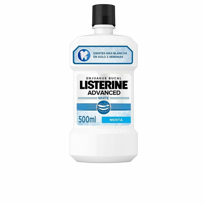 Вода за уста, Listerine, Advanced Whitening, избелващ ефект, мента, 500мл