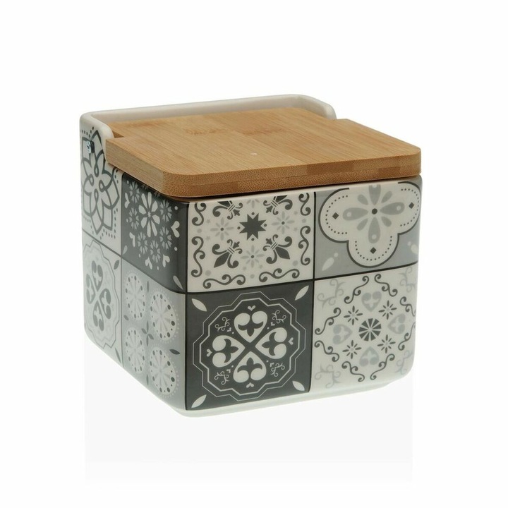 Versa Mosaic кутия за съхранение с капак, керамика, 12.2x11.5x12.2cm