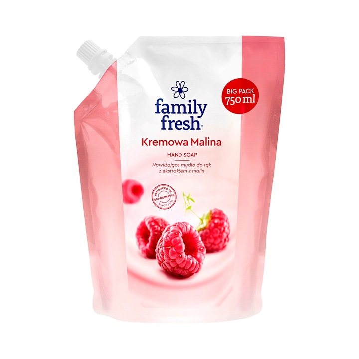 Течен сапун Family Fresh, хидратиращ, малинов, 750 мл
